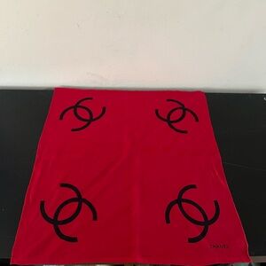 Chanel • Vintage Red Mini Silk Scarf